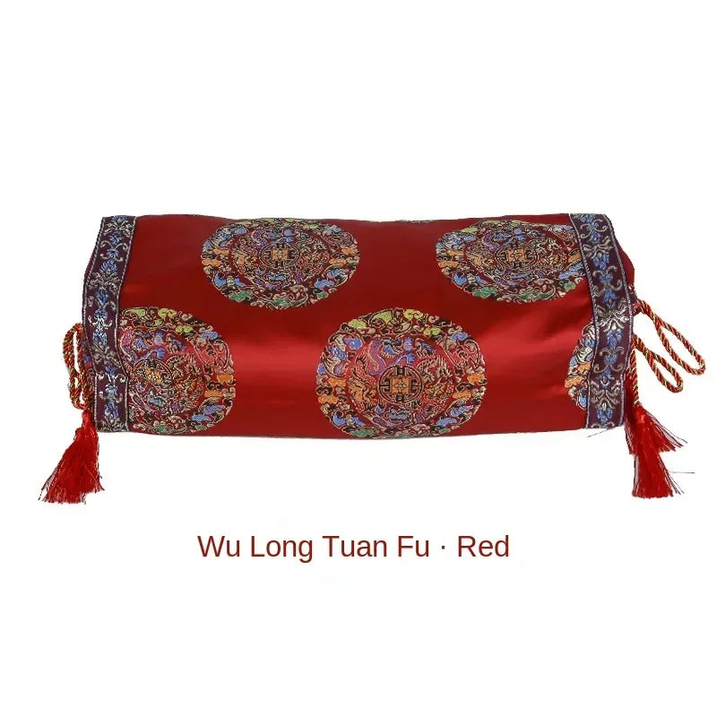 Brocade Mugwort Pillow Core Buckwheat Shell Neck Pillow Sedative Sleep Aid Rectangle Health Pillow Single Person Home Neck Care