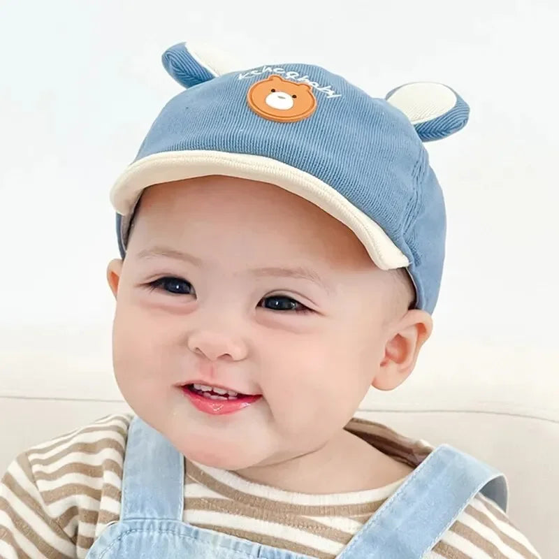 Cute Baby Cartoon Bear Baseball Cap for Infants | Adjustable Sun Hat