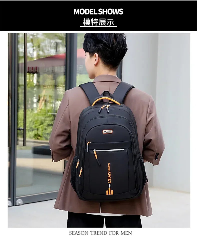 Men's Oxford Waterproof Backpack | Stylish School & Travel Bag