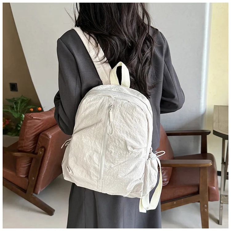 Lightweight Macaron Color Oxford Backpack for Women | Casual Chic bag