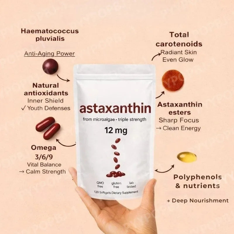 Astaxanthin Supplement Softgels | Powerful Antioxidant Support