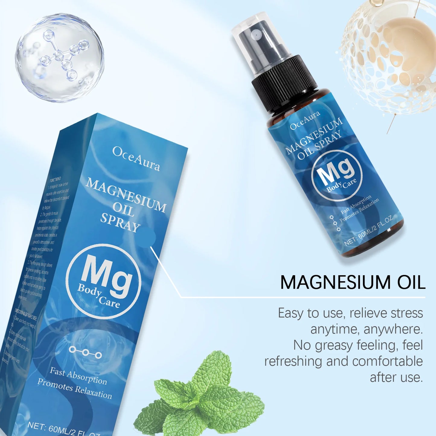 Magnesium Oil Spray for Relaxation & Muscle Relief | Better Sleep