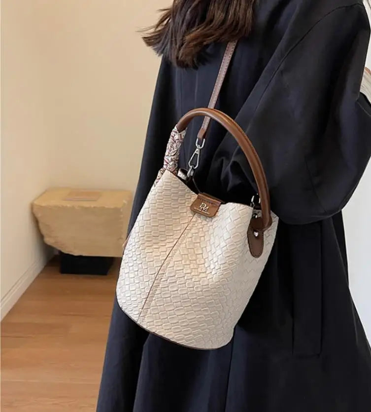 Bolso de cubo chic para mujer | Bolso de mano tejido de moda para cada ocasión