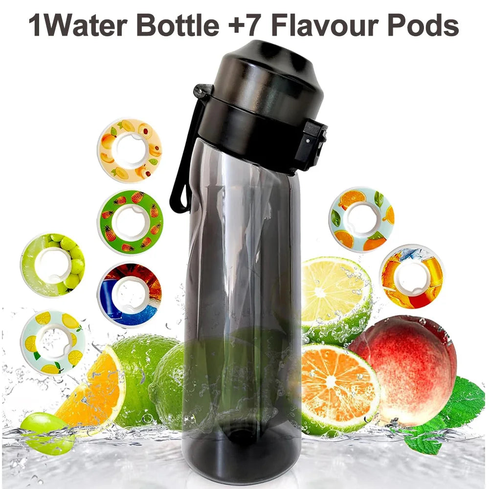 650ML BPA Free Sports Air Water Bottle | Flavor Pods Included