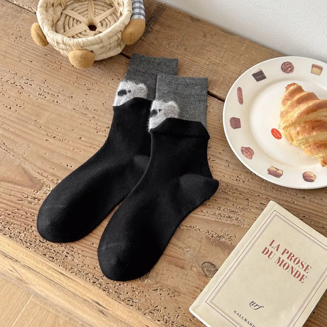Cute Cartoon Animal Socks for Women | Kawaii Mid-Calf Style