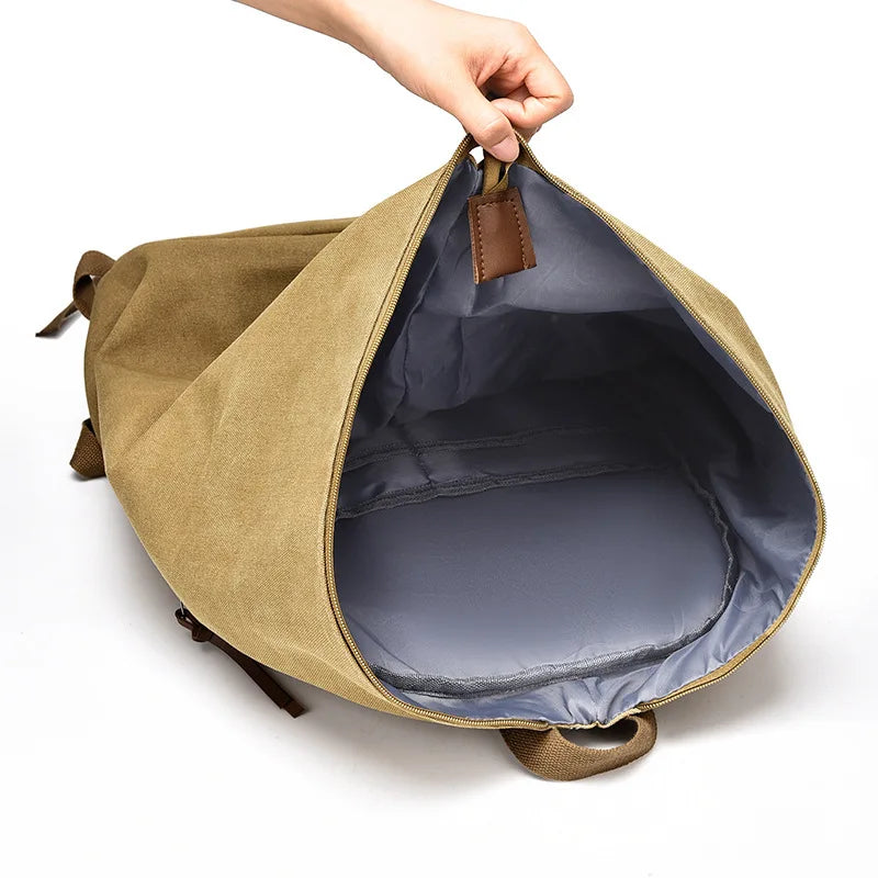 Large Capacity Canvas Backpack for Travel & Commute | Stylish & Versatile