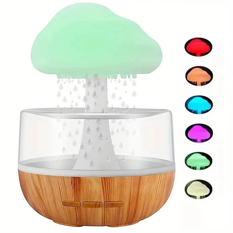 Ultrasonic Colorful Aromatherapy Humidifier | Cloud Rain Diffuser