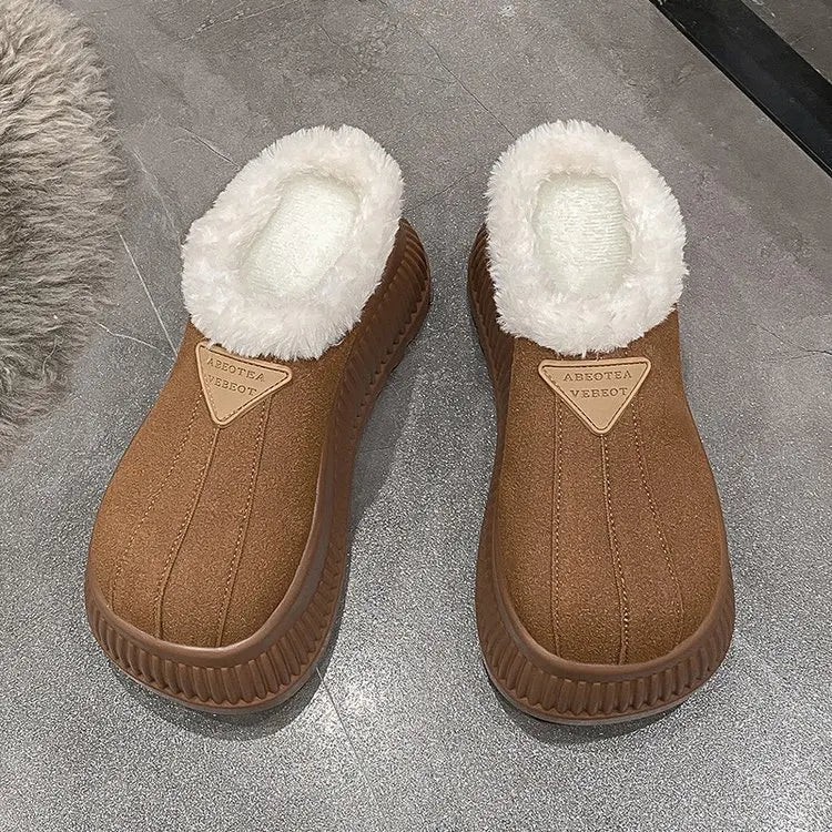 Women's Platform Fur Slippers | Cozy Stylish Winter Mules