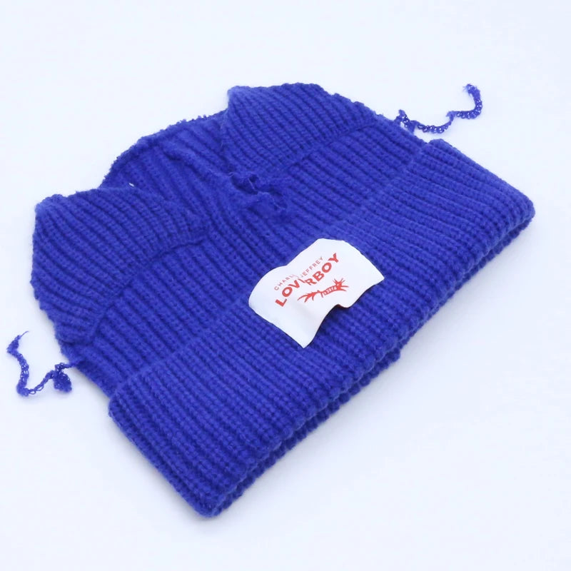 Unisex Long Fox Ears Knitted Beanie | Y2K Bunny Rabbit Hat