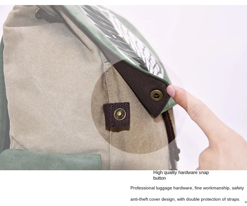 Large Capacity Cartoon Anime Canvas Backpack | Perfect for Fans
