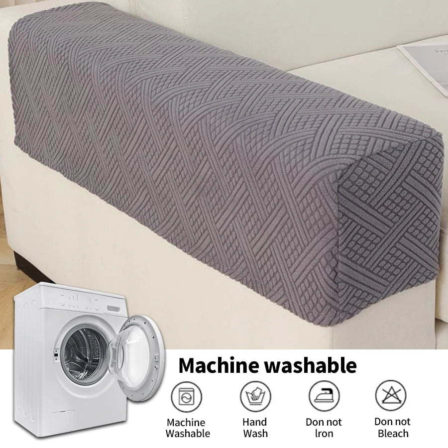 2pcs Anti-Slip Armchair Covers | Soft Jacquard Sofa Armrest Protector