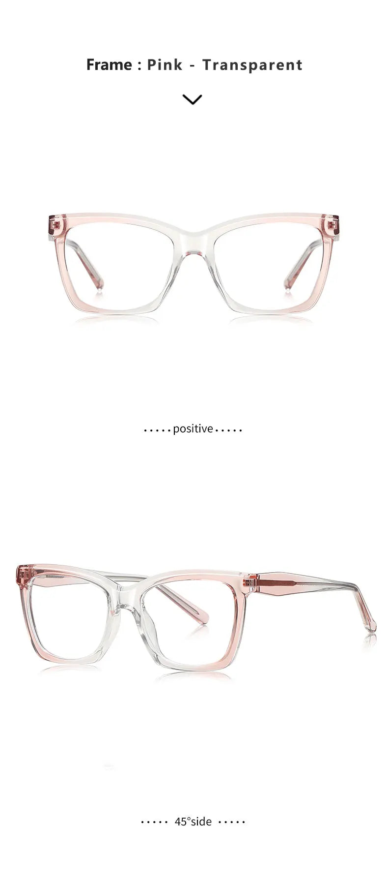 Stylish Large Frame Women's Anti-Blue Light Reading Glasses