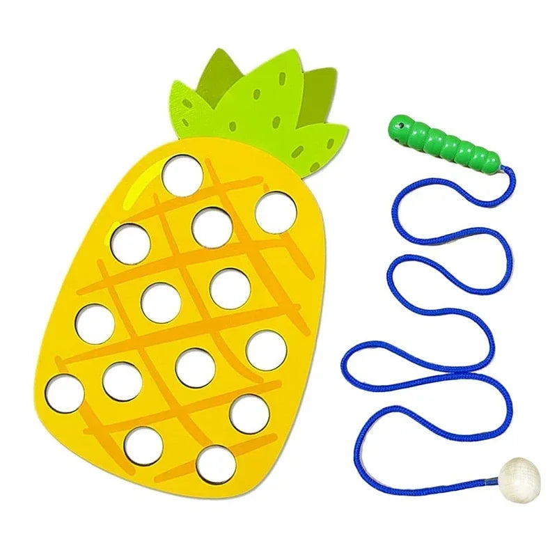 Educational Wooden Lacing Toy | Enhance Fine Motor Skills