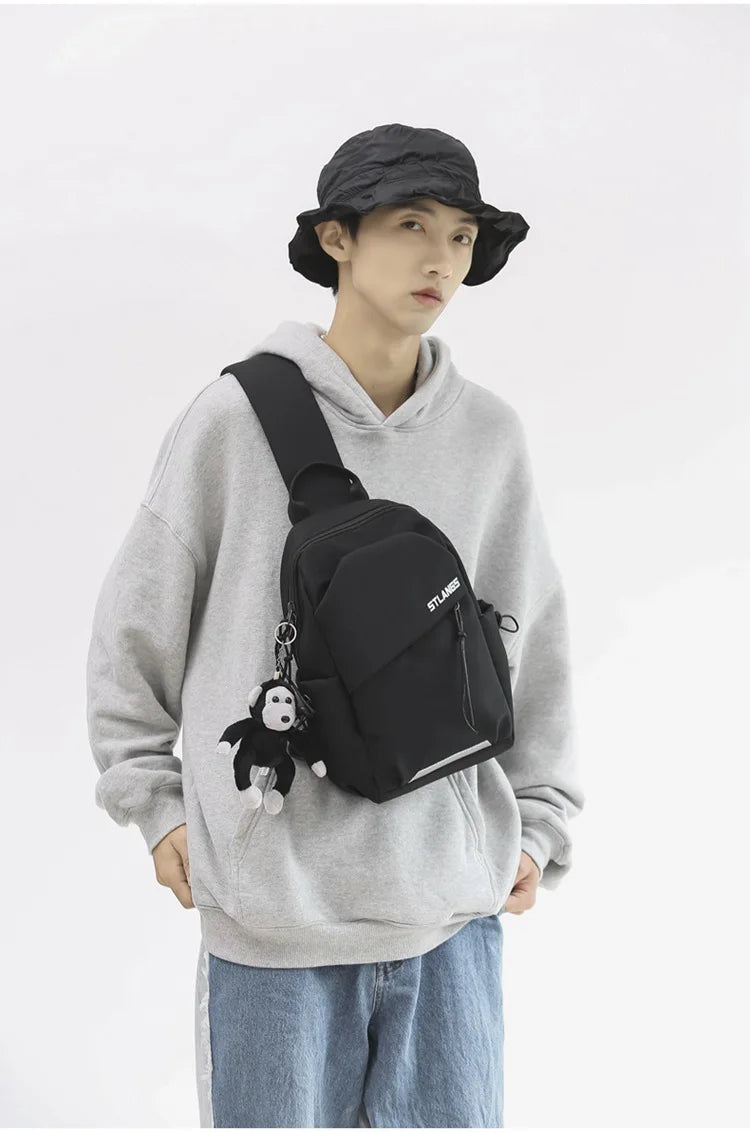 Unisex Korean Style Crossbody Bag | Lightweight & Portable