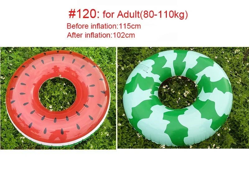 Watermelon Pool Floats | Fun Inflatable Swimming Ring for All Ages