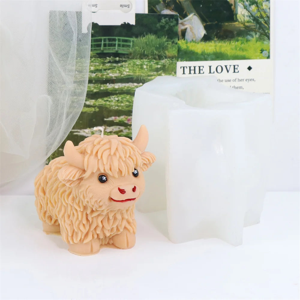 3D Highland Cow Silicone Mold | Craft Unique Animal Decor