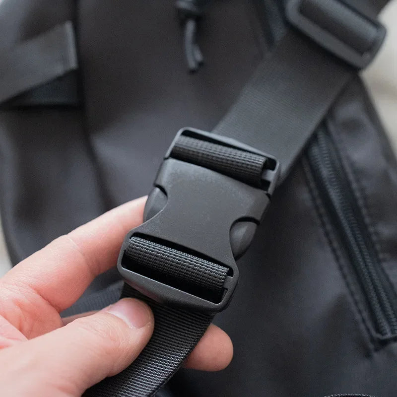 Punk Hip Hop Tactical Techwear Chest Bag Unisex Motorcycle Sport Waterproof Shoulder Crossbody Bags Outdoor Casual Fanny Pack 가방