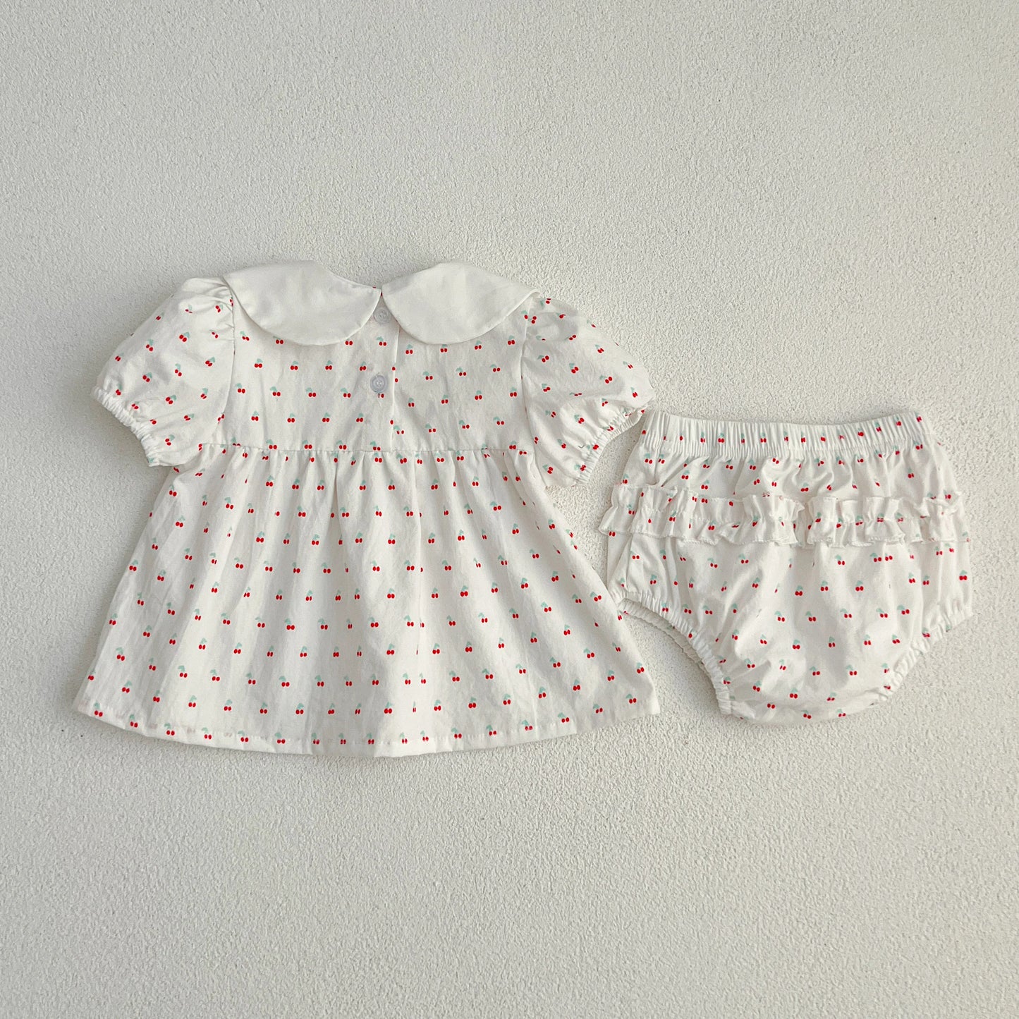 Summer Baby Girls Clothing Set | Floral Puff Sleeve Outfit