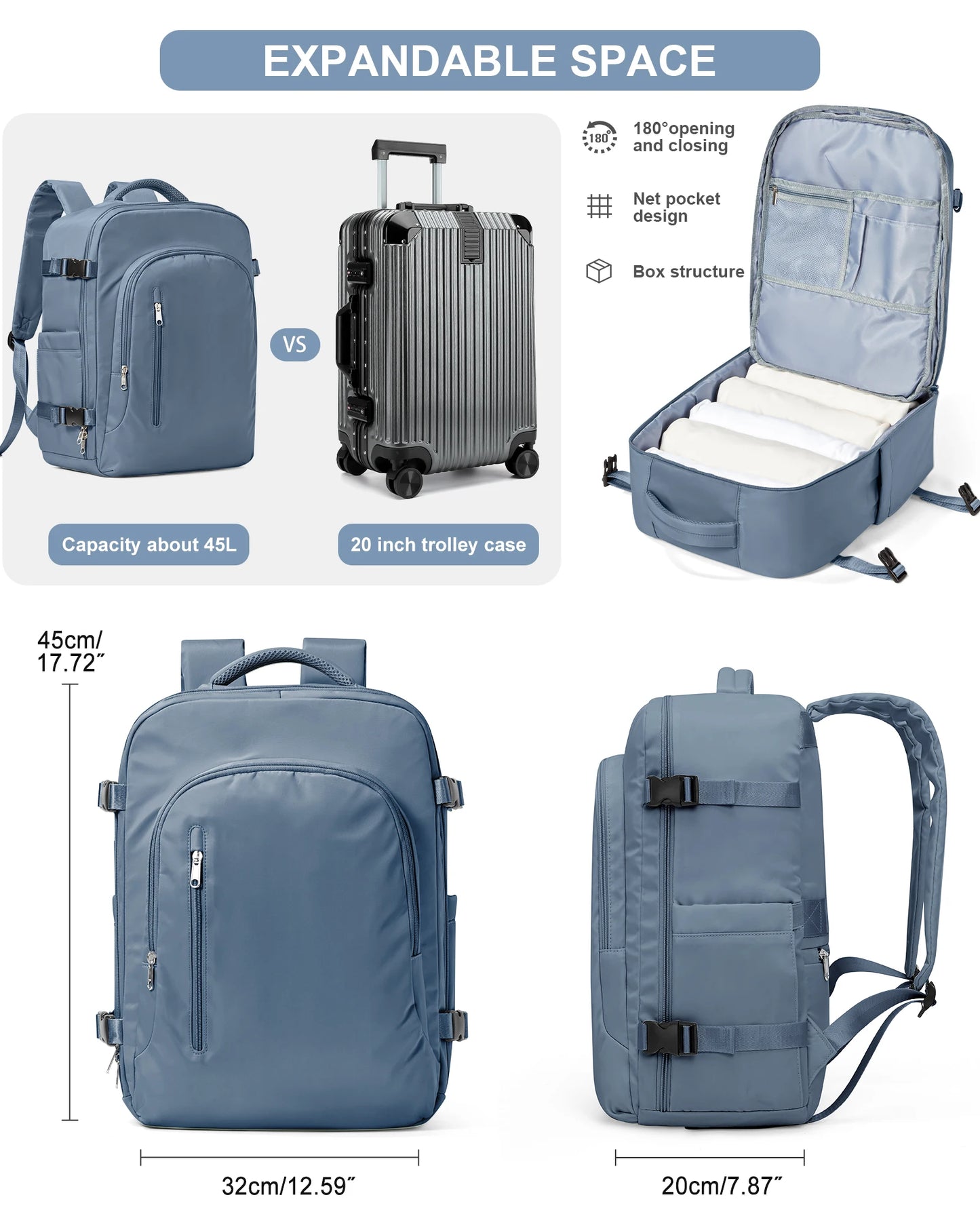 Large Capacity Travel Backpack for Men & Women | Versatile Carry-On