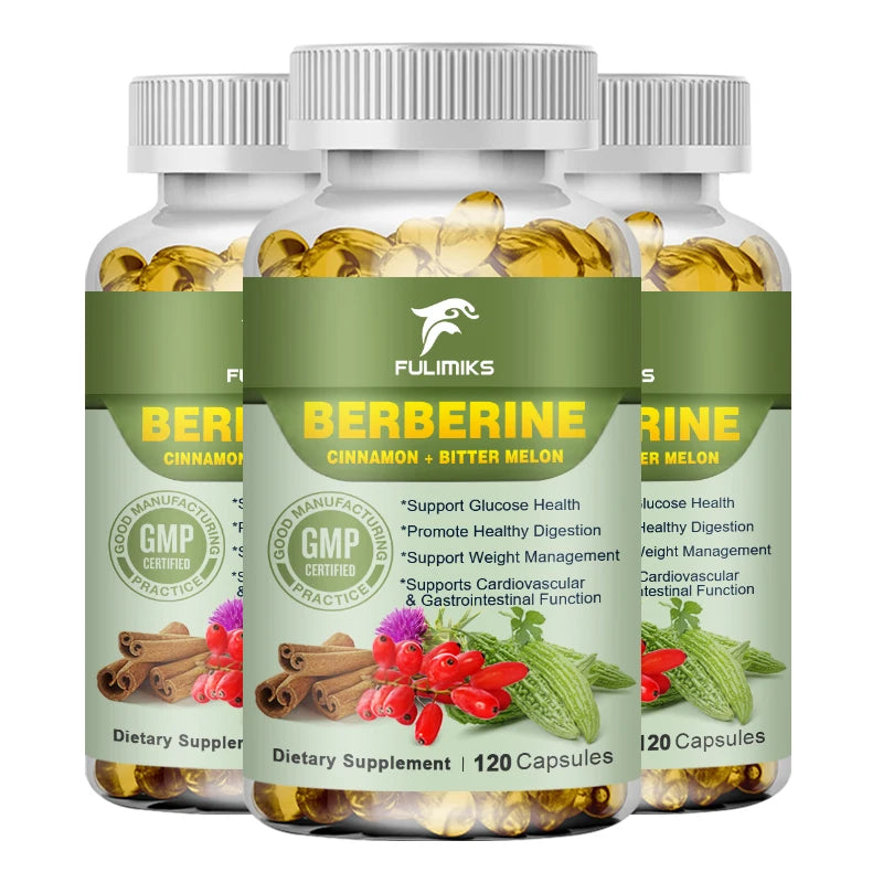 Berberine Capsules with Ceylon Cinnamon & Bitter Gourd | Immune & Heart Support