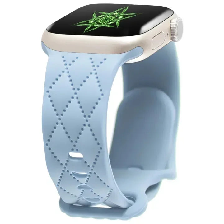 Stylish Engraved Silicone Watch Strap for Apple Watch