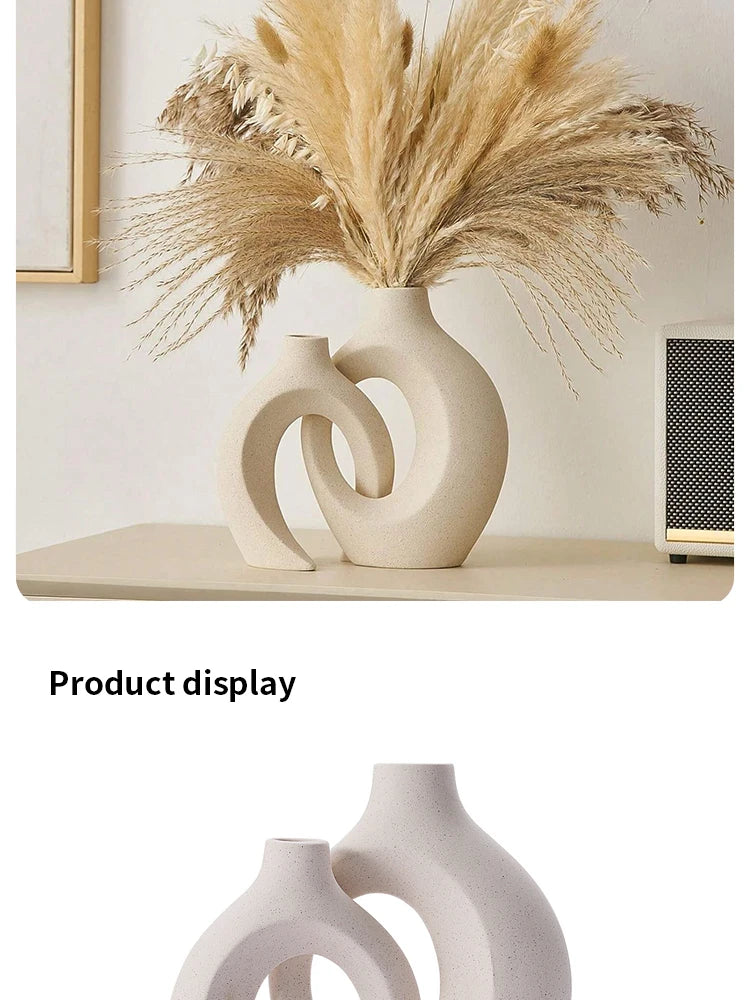 Elegant White Plastic Vase Set | Modern Home Decor for All Spaces