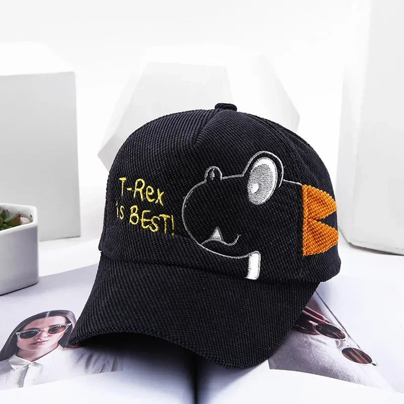 Cute Cartoon Dinosaur Kids Baseball Cap | Adjustable Sun Hat