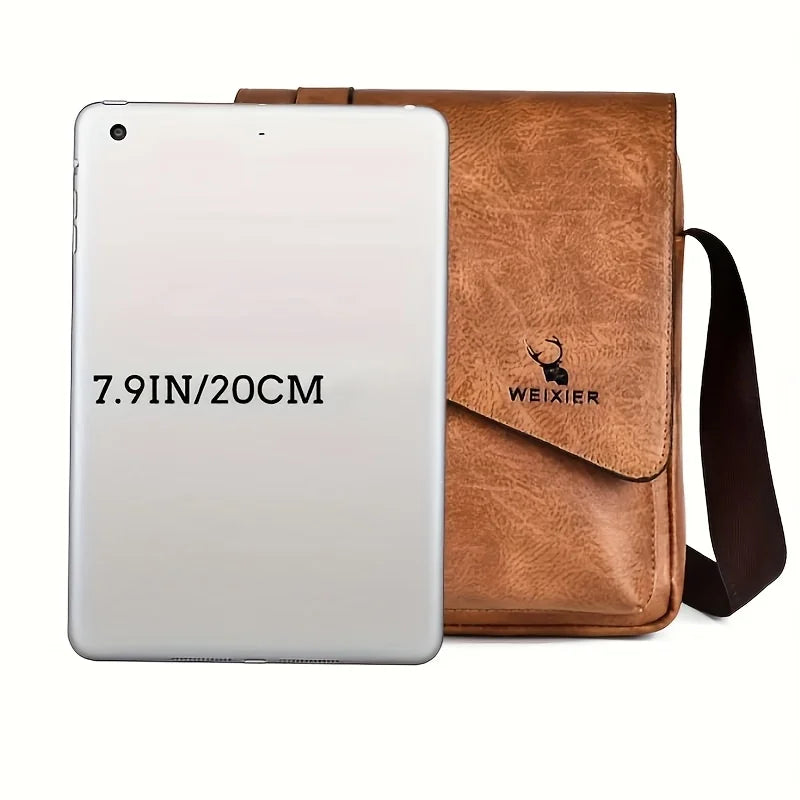 Bolso Bandolera Casual Vintage para Hombre | Elegante Bandolera de Cuero PU