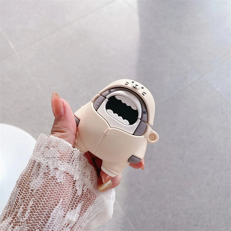 Cartoon Shark Protective Case for AirPods | Fun Silicone Cover