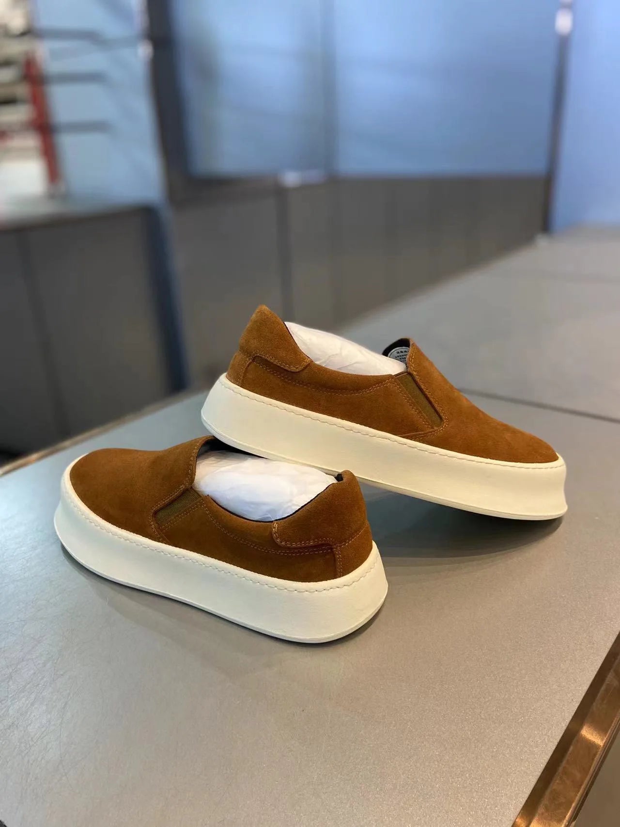 Men's Casual Slip-On Shoes | Comfortable Lightweight Leather Footwear