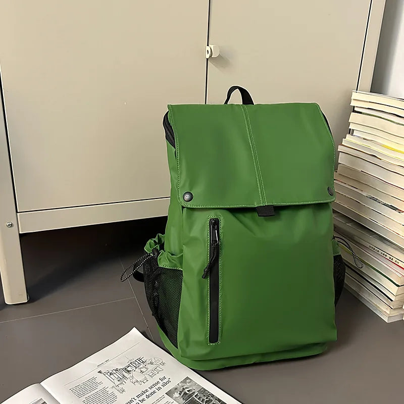 Large Waterproof Leather Backpack for Travel & Business - Unisex