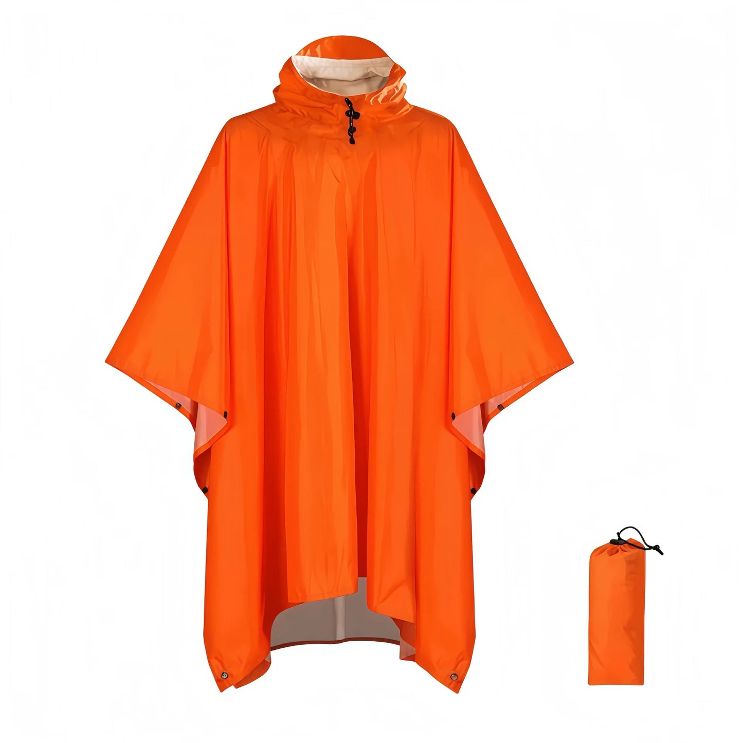 Waterproof Hooded Rain Poncho for Adults | Lightweight Emergency Jacket