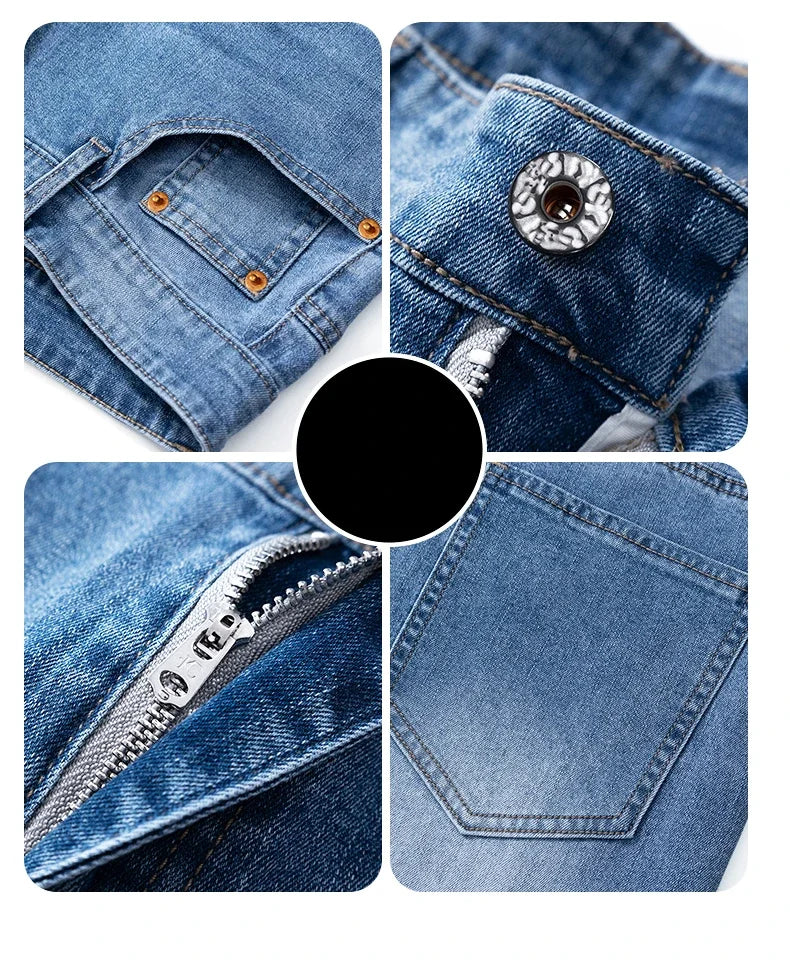 Men's Summer Thin Straight Jeans | Breathable & Comfortable Trousers