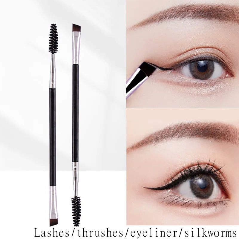 Professional Microbrow Eyebrow Brush | Dual-Use Brow Eyeliner & Concealer Brush with Wool Fiber Bristles 2026