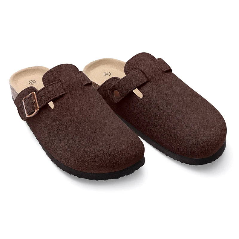 Comfortable Arch Support Suede Clogs for Home and Outdoor