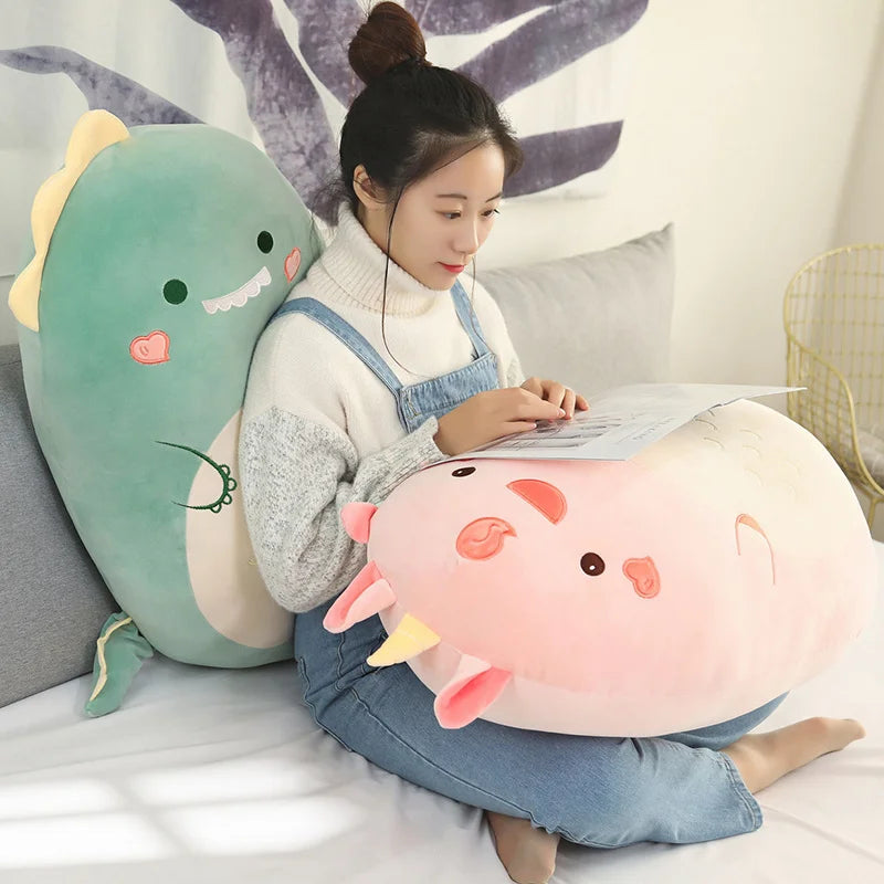 Kawaii Animal Plush Toy | Soft Dinosaur & Shiba Inu Pillows