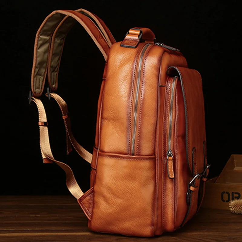 Men's Advanced Leather Backpack | Large Capacity Casual Bag