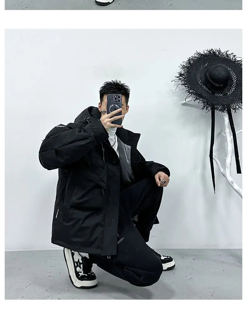 Men's Casual Hooded Parka | Warm Multi-Pocket Winter Jacket