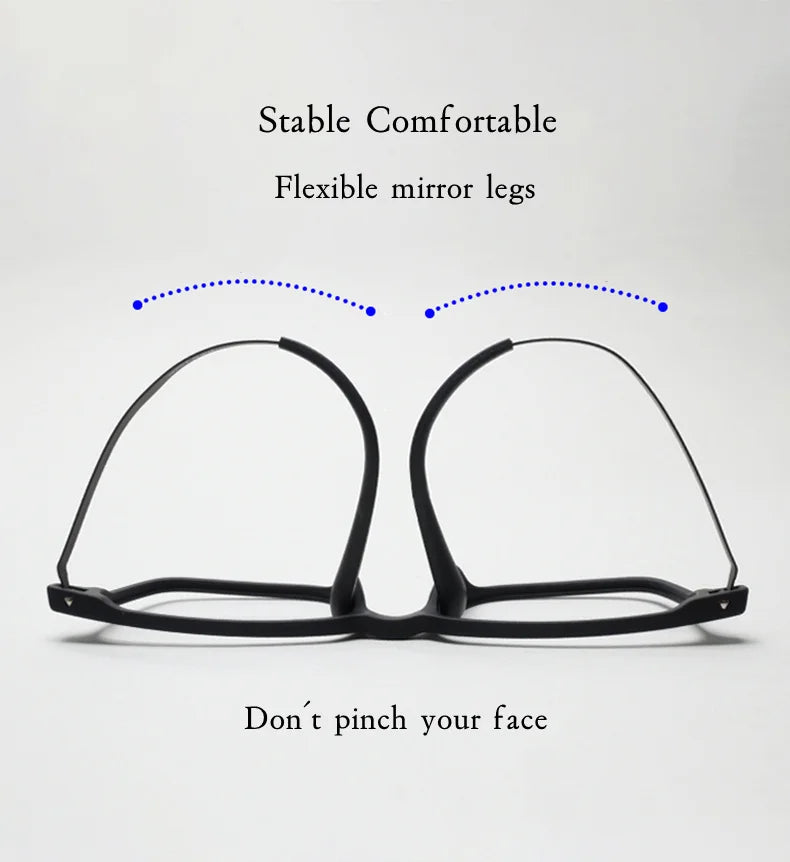 Premium Retro Square Anti Blue Light Prescription Eyewear for Men