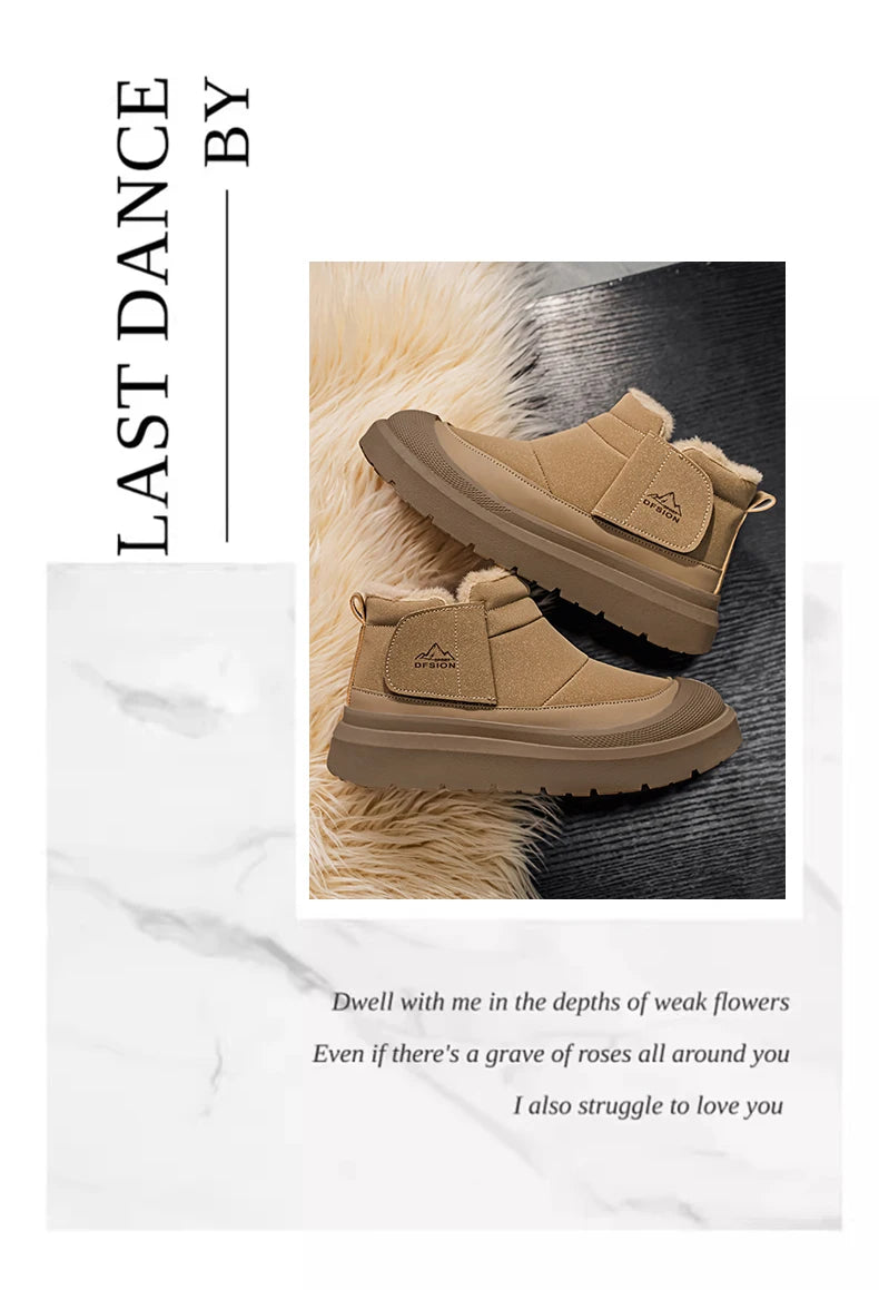 Men's Warm Plush Snow Boots | Cozy Winter Ankle Shoes