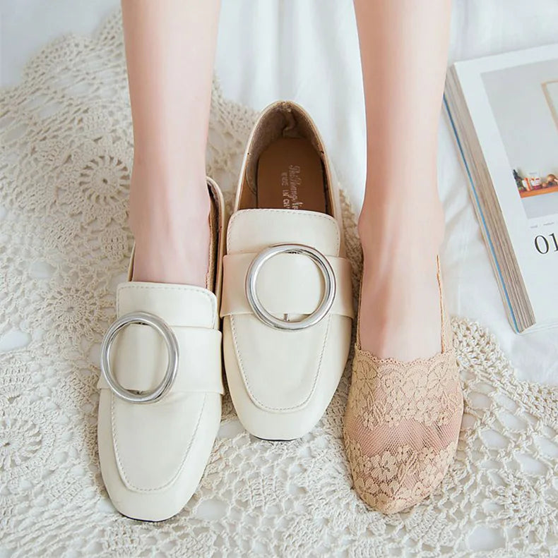 Women's Lace Invisible Ankle Socks | Chic No-Show Comfort
