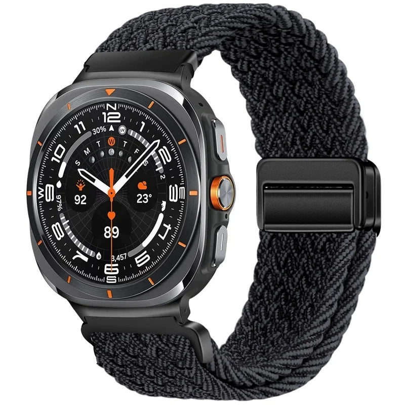 Nylon Braided Loop Strap | Magnetic Sport Bracelet for Watches