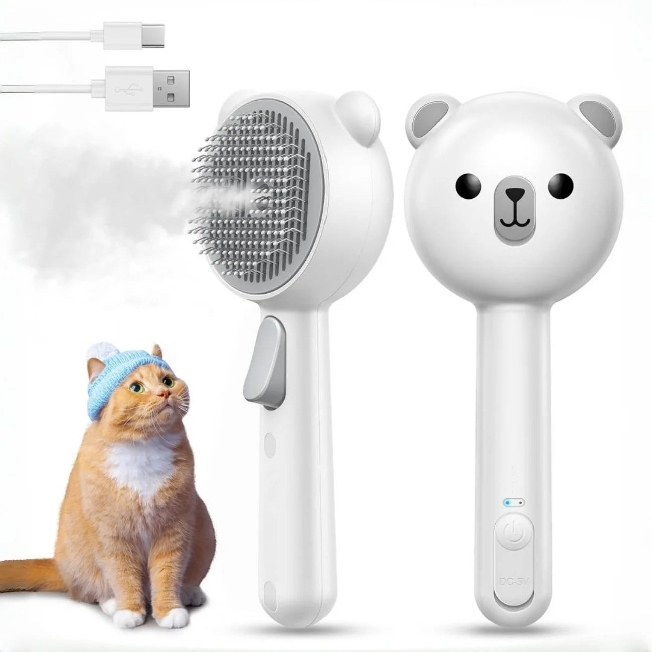 Pet Hair Comb With Spray Function | Grooming Tool for Cats