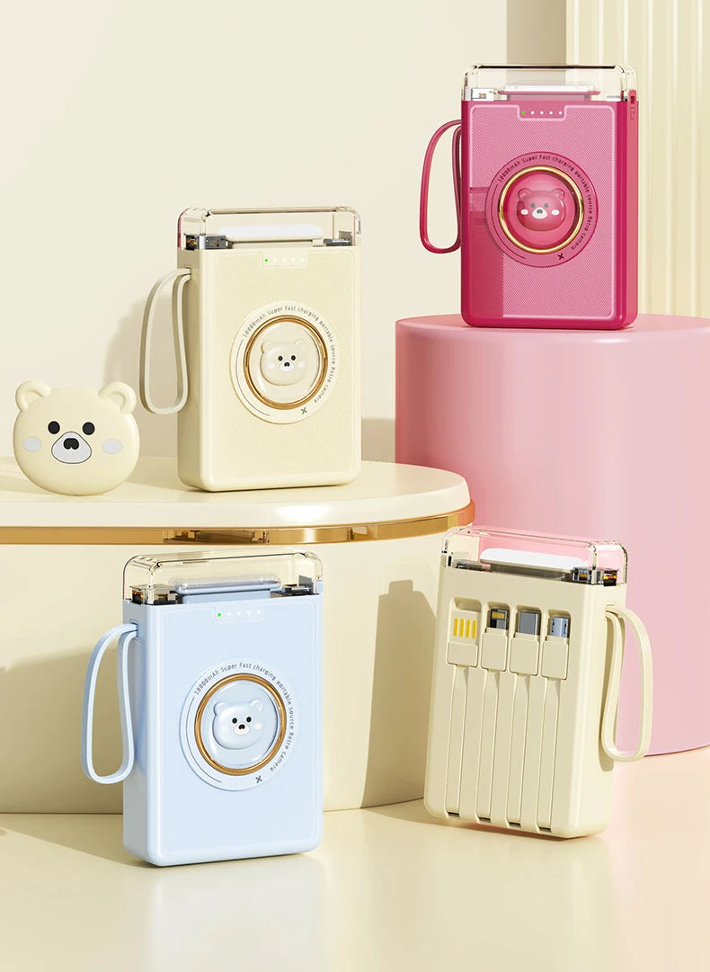 Cute Mini Power Bank 20000mAh Portable Charger | External Battery Pack