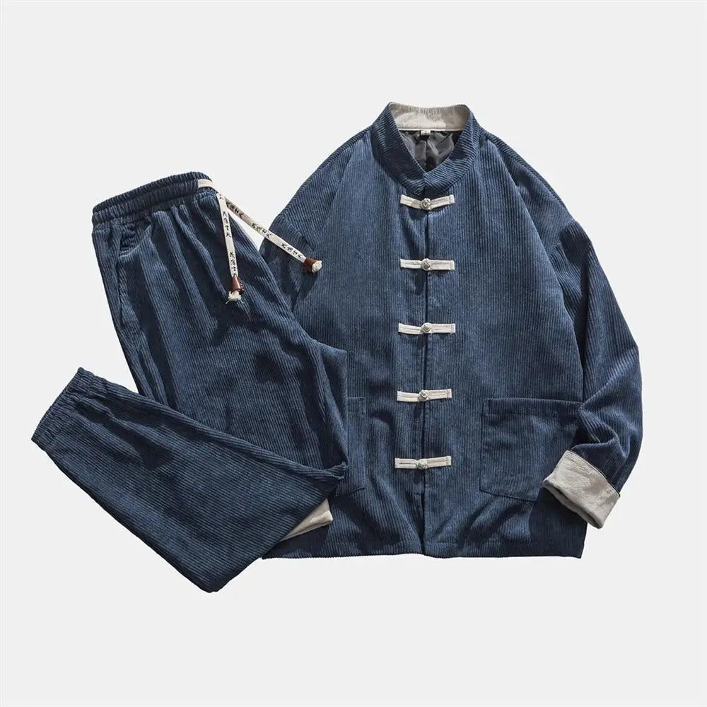 Men's Spring Corduroy Tang Suit Set | Casual Style & Comfort 2026