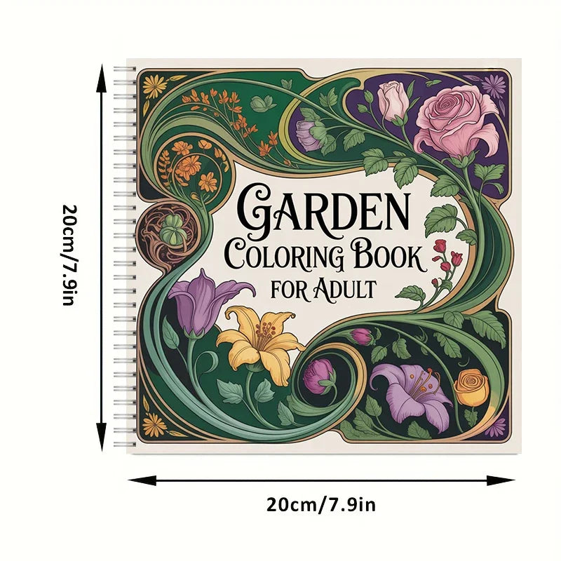 Garden Coloring Book for Adults | Stress Relief & Relaxation
