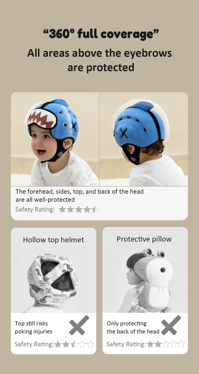 Cute Ladybug Baby Helmet | Safe Anti-Shock Headgear for Infants