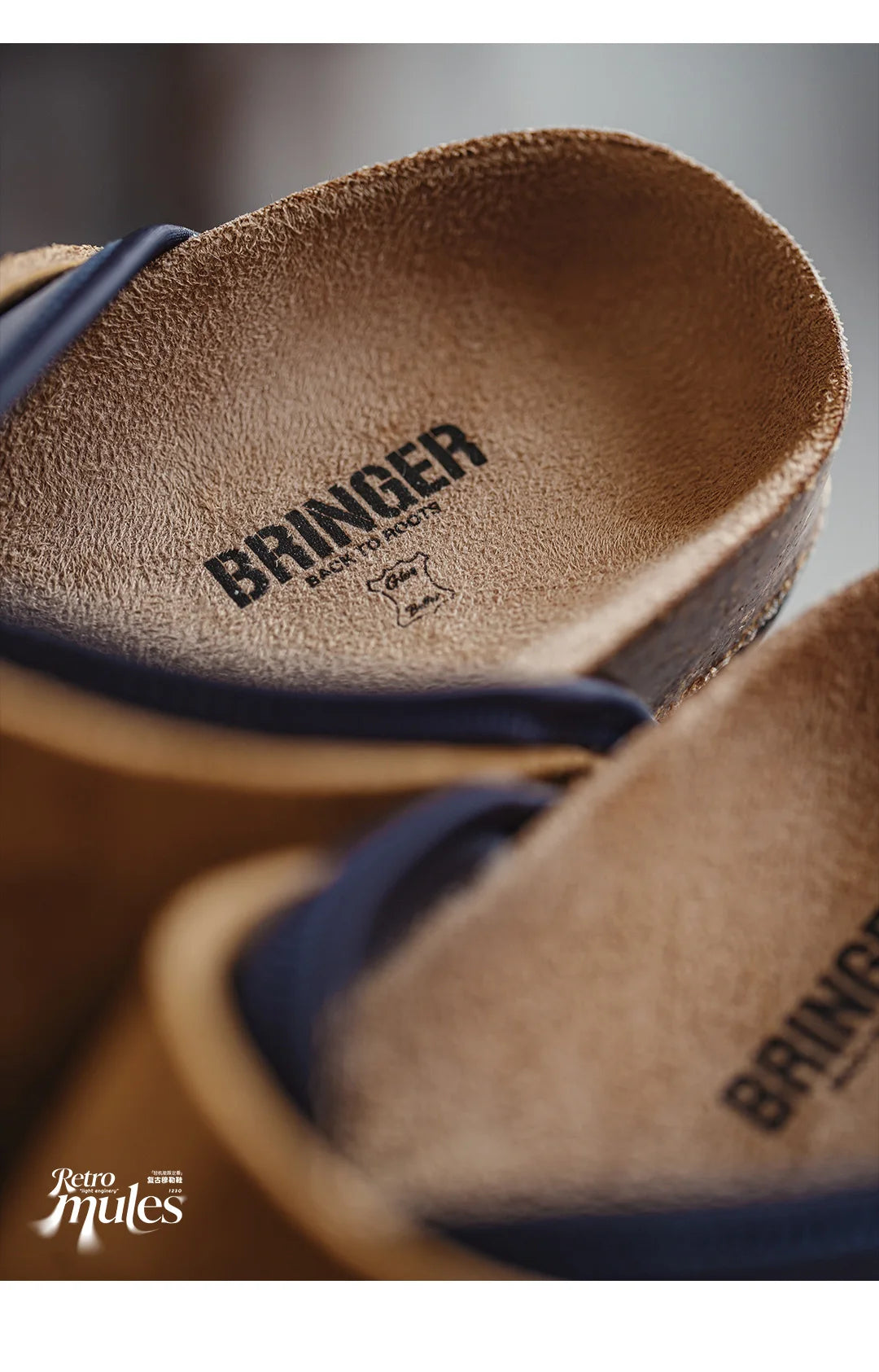 Men's Vintage Classic Brown Suede Mules | Comfortable Slip-On Shoes