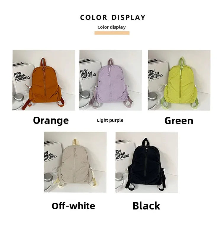 Lightweight Macaron Color Oxford Backpack for Women | Casual Chic bag