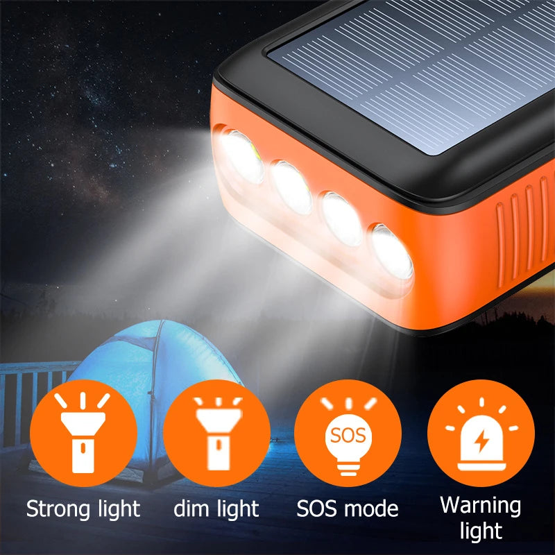 20000mAh Hand Crank Solar Power Bank | Waterproof Portable Charger